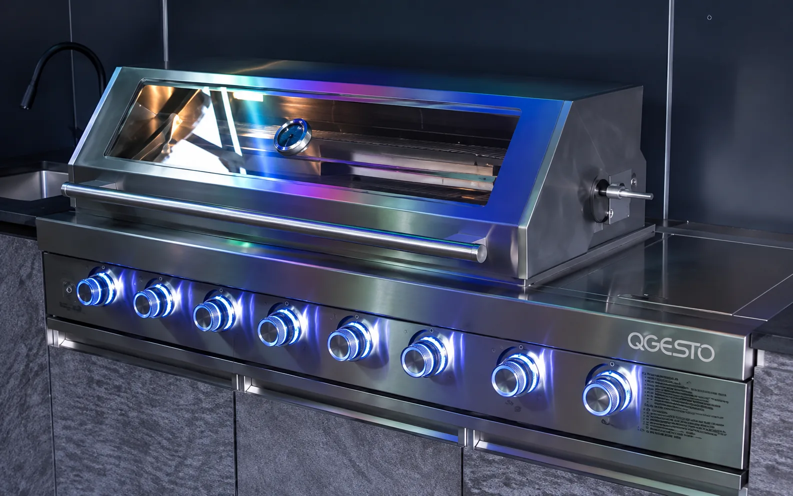 Barbecue gaz QGesto XXL en inox 304